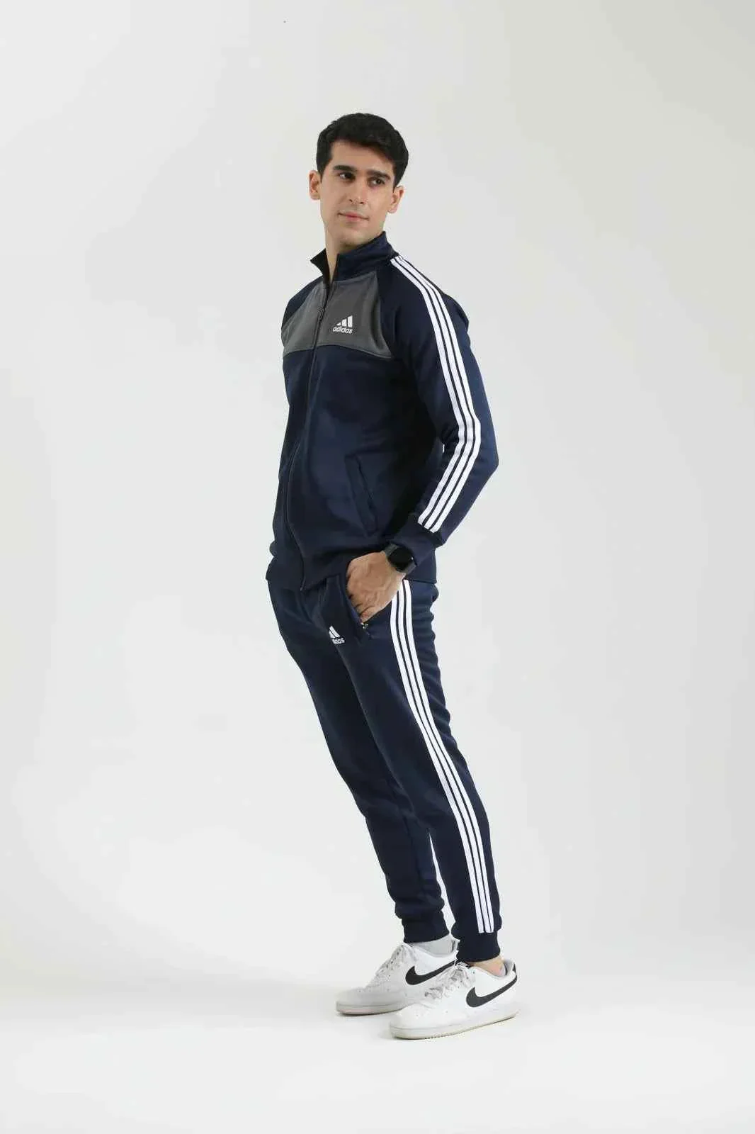 ADIDS UNISEX TRACKSUIT Blue 3 tapes TO7 - Image 4