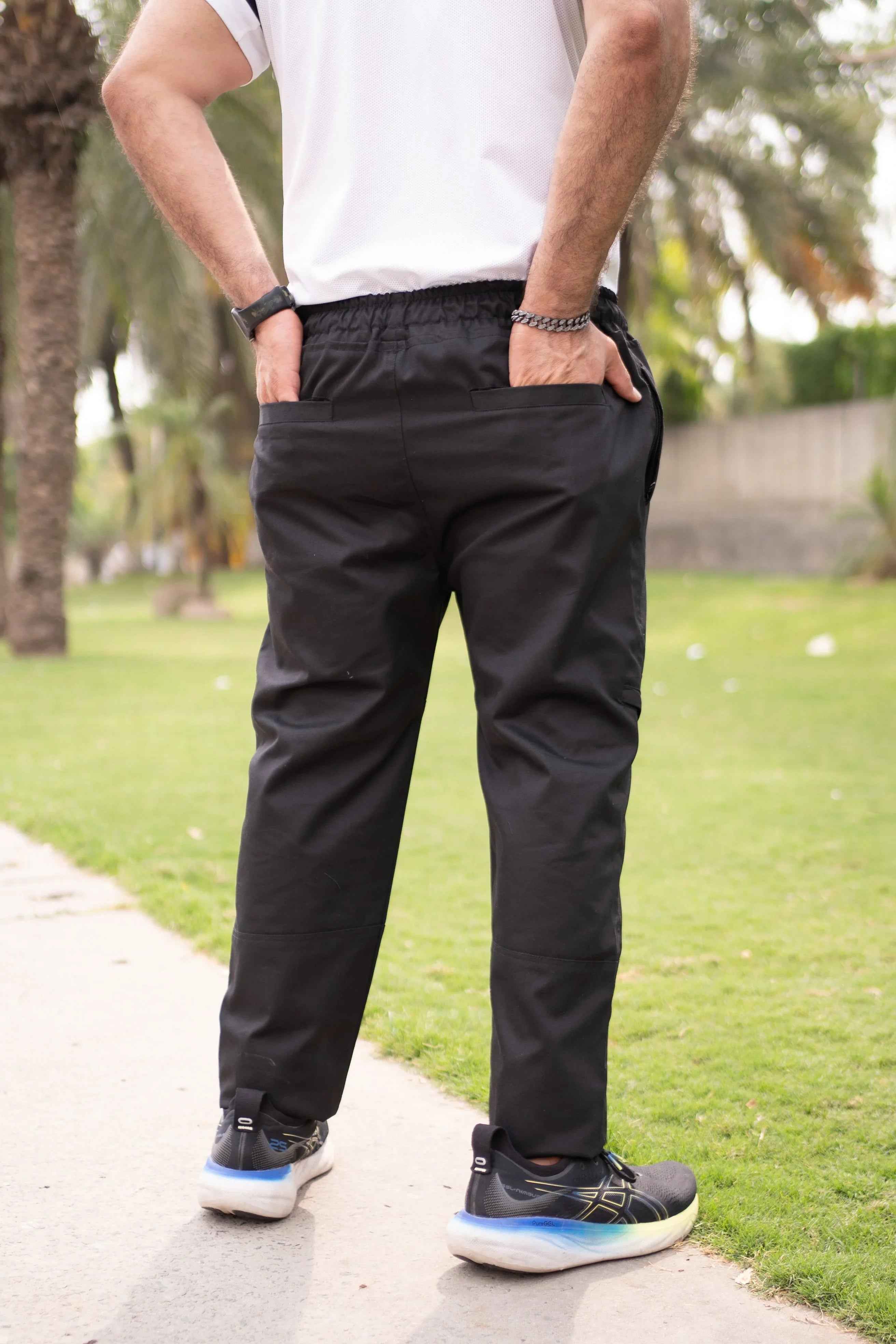 Baggy Stylish Premium Black 6 Pocket Cargo Trouser LVT-01 - Image 3