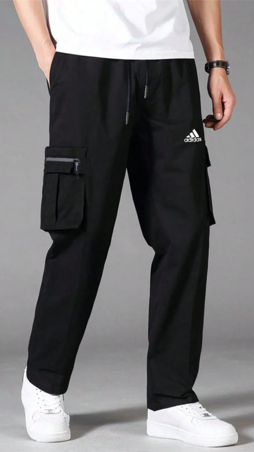 Men's Imported Adidas Black Cargo Trouser