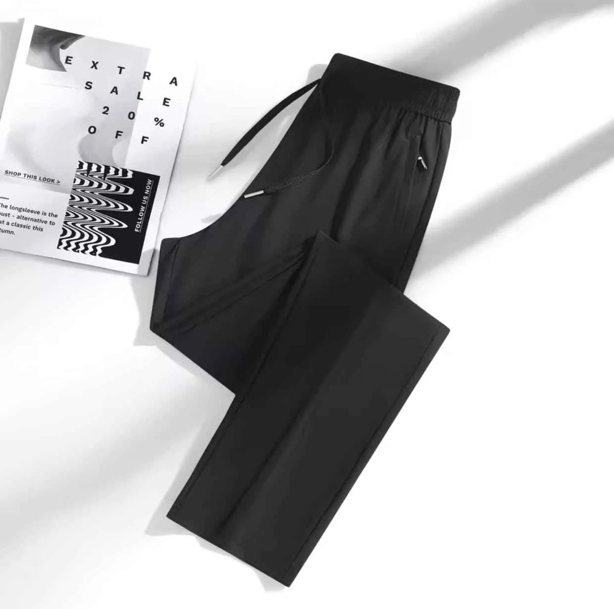 Men's premium 4 Way Lycra Black Imported Trouser PT-1 - Image 3