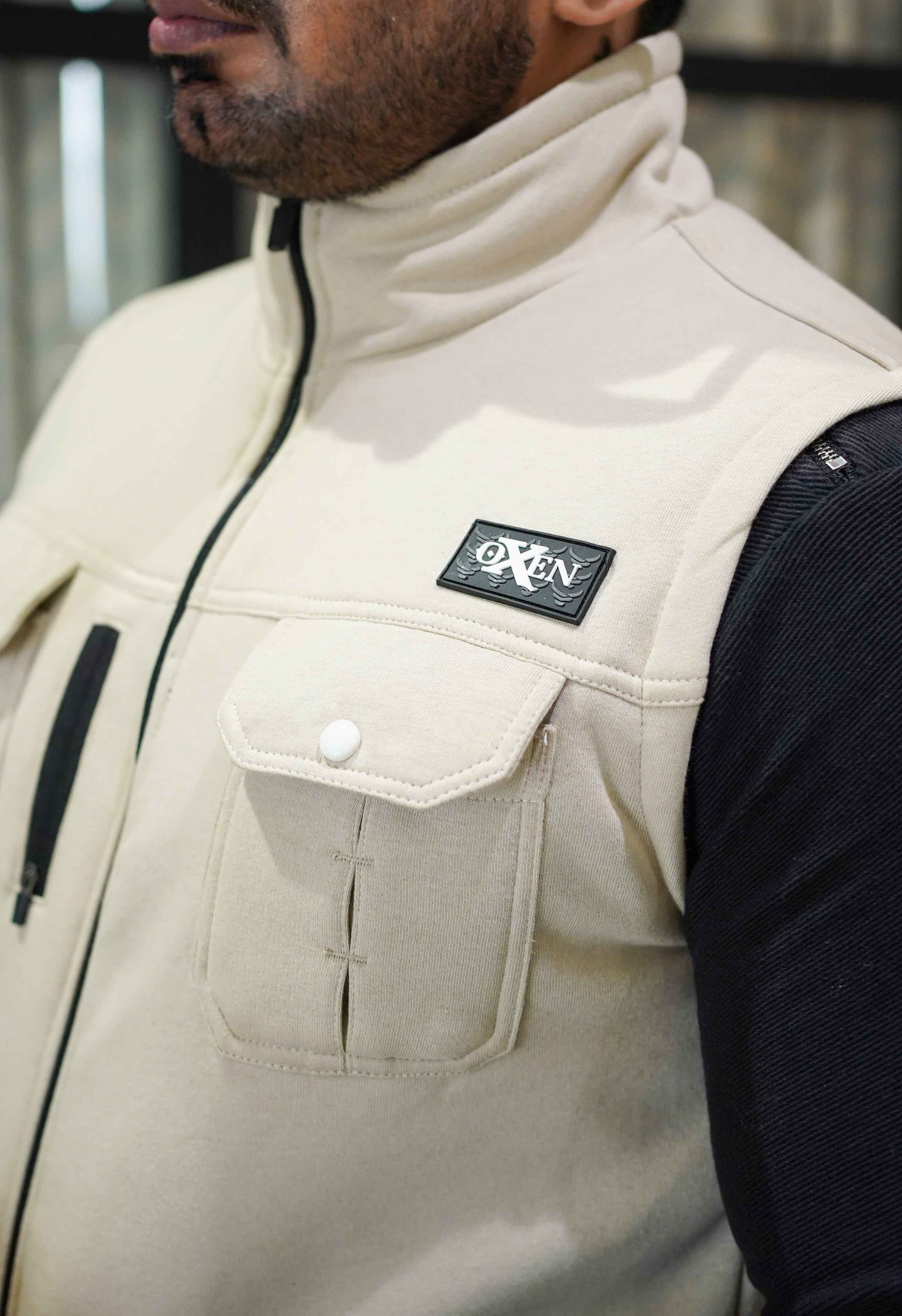 Premium Cotton Fleece Four Pocket sleeveless Jacket Skin JKT # 04 - Image 4