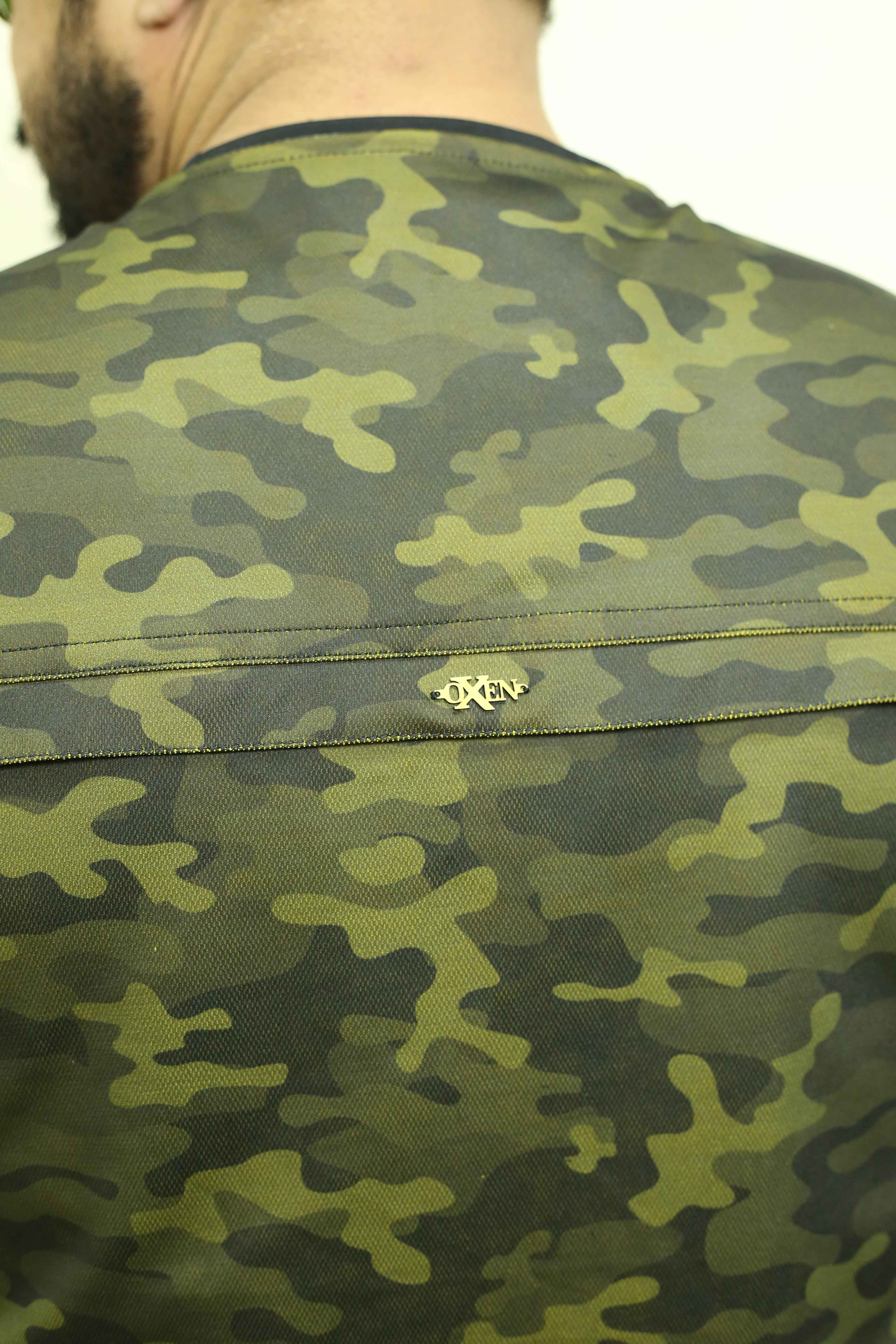 Premium Italian Textured fabrics Army Green Camouflage  Sidu Four Pocket Jacket SDJkt-21 - Image 4
