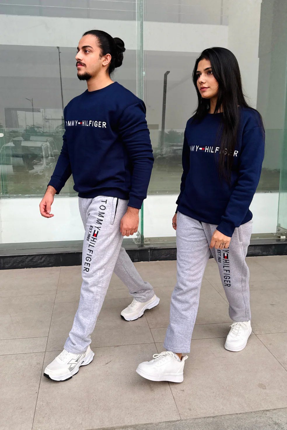 Tommy HLFGR 100% Imported High Quality Cotton Fleece Winter Tracksuit - Image 5