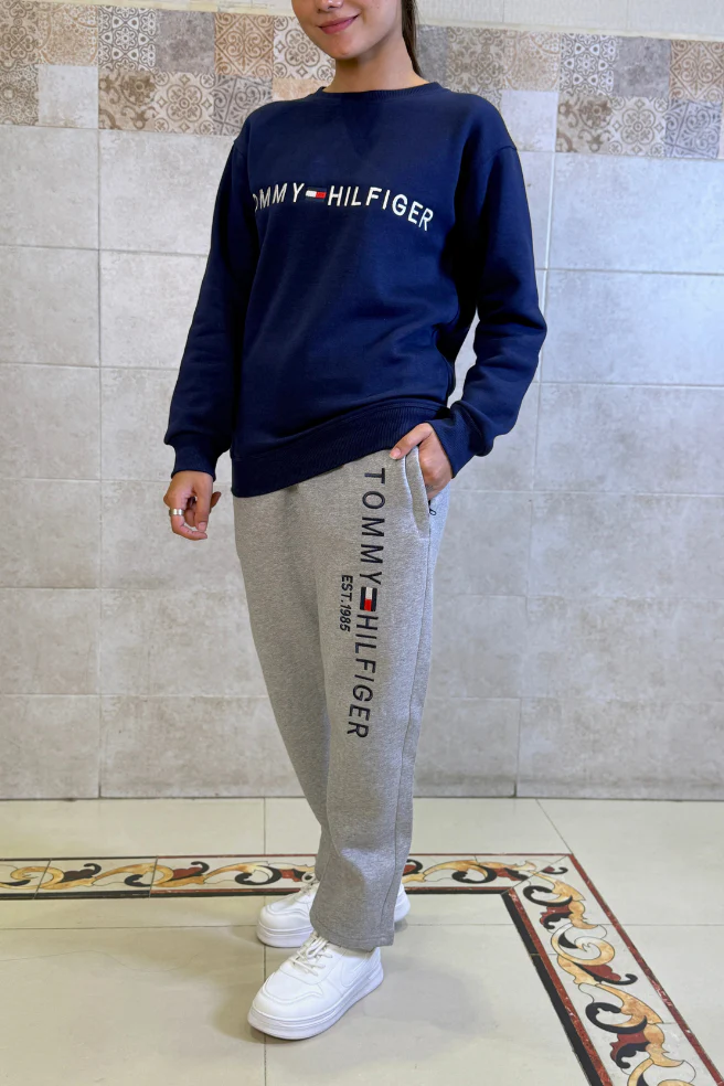 Tommy HLFGR 100% Imported High Quality Cotton Fleece Winter Tracksuit - Image 6